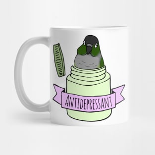 Antidepressant Green Cheeked Conure Mug